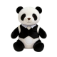 Cute Panda Plush Toy Super Soft PP Cotton Filled Black Vest & Collar Stuffed Animal Big Comforter Birthday Gift