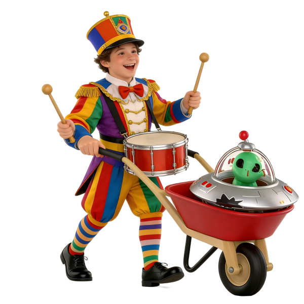 Drummer & Alien Figurine Anime Series Figure Gift Cute Anime Toys Figure for Gift