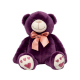 Purple Bear Plush Toy Figure Short Plush Stuffed Doll Custom-Made Soft Teddy Bear